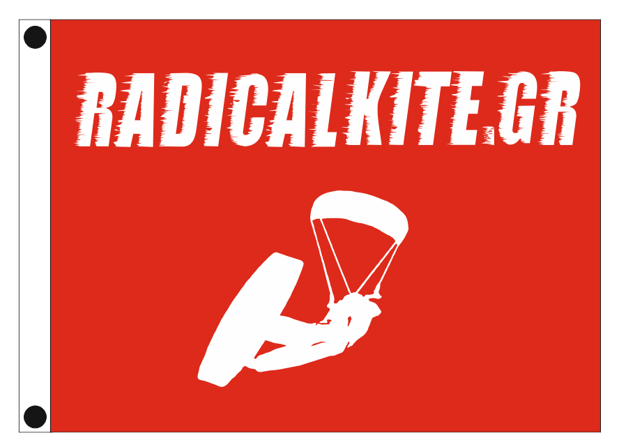 custom promotional flags 120x90cm for RADICAL KITE