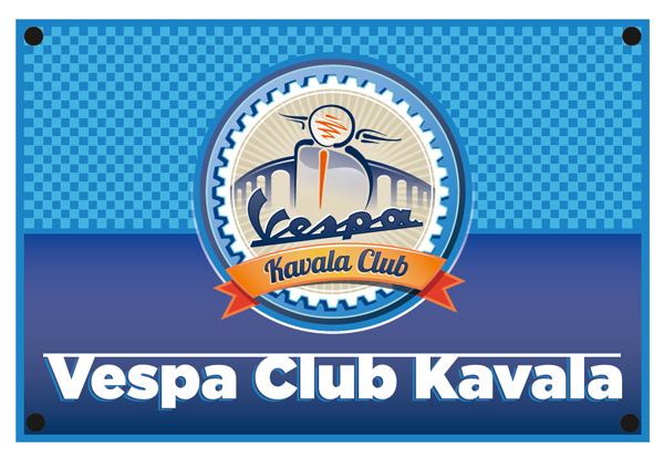 advertising flag 165x110cm for VESPA CLUB KAVALA