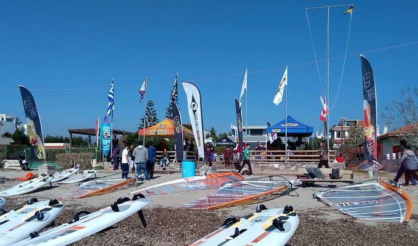 custom feather flags for a windsurfing event