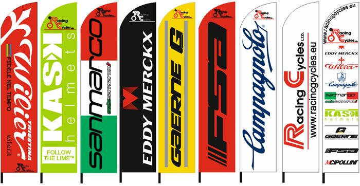 feather flags70x340cm for the company RACING CYCLES